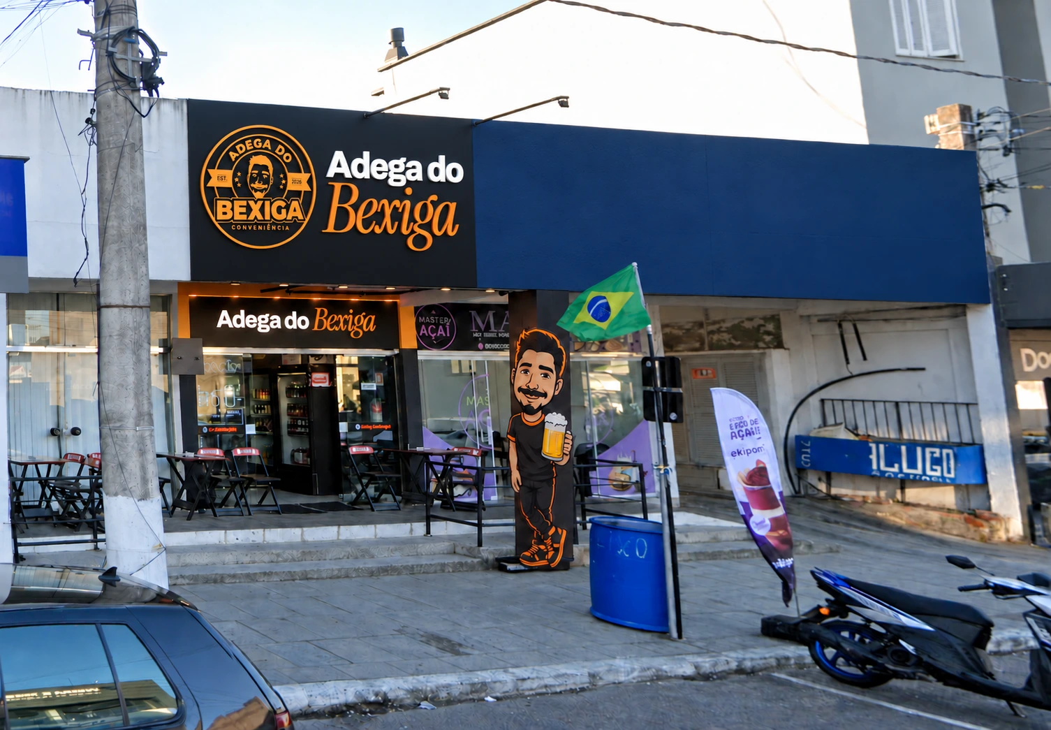 Fachada da Adega do Bexiga na Rua Costa Gama, Osório