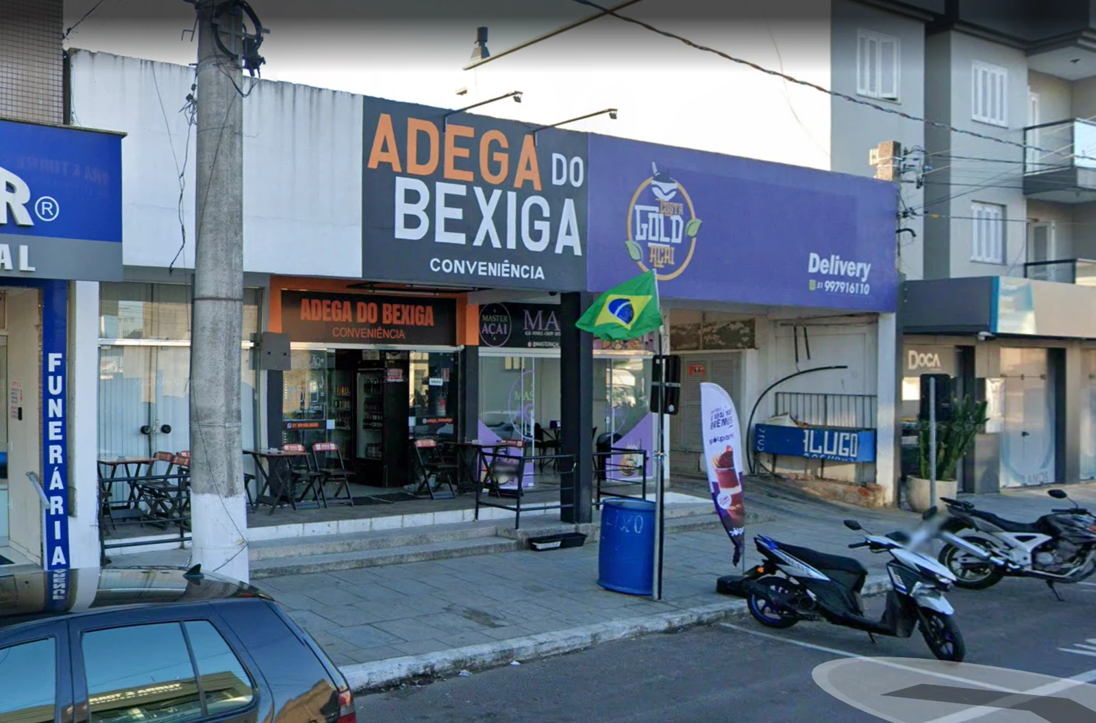 Fachada da Adega do Bexiga na Rua Costa Gama, Osório