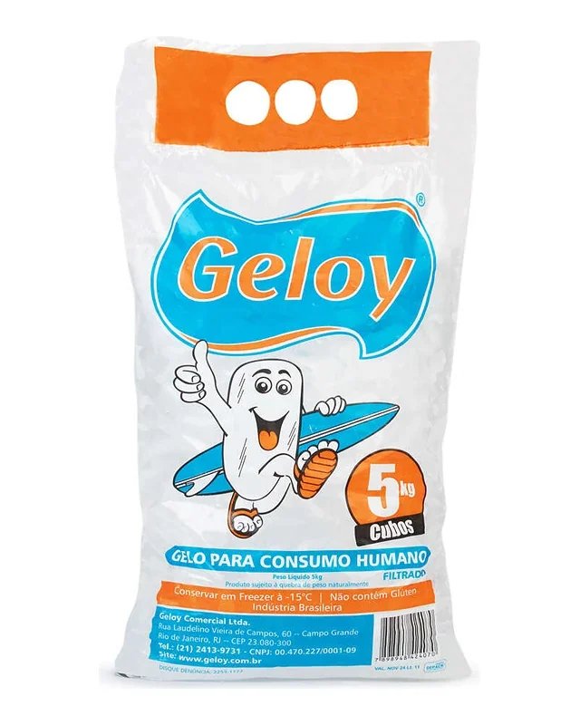 Gelo em cubos Saco 5 kg